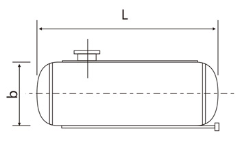 卧式储罐线稿图
